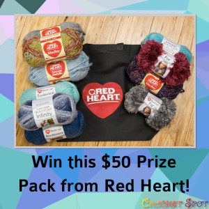 Win this $50 Prize Pack from Red Heart on @crochetspot by Caissa McClinton @artlikebread