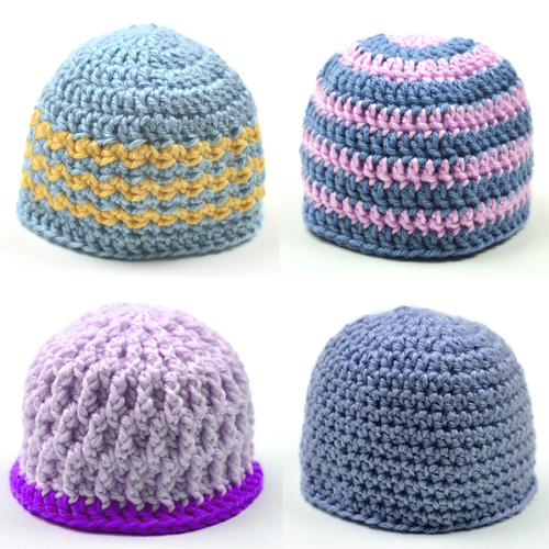 crochet unisex baby hats