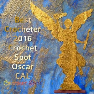 300 Best Crocheter 2016 Oscar Crochet Along Badge by Caissa McClinton @artlikebread for @crochetspot
