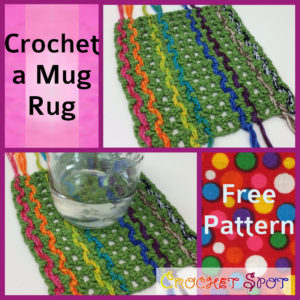 Crochet a Mug Rug Free Pattern by Caissa McClinton @artlikebread for @crochetspot