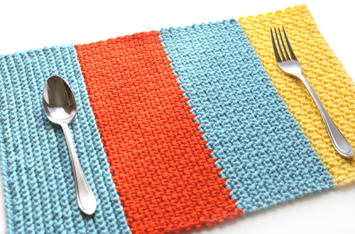 single crochet sampler placemat