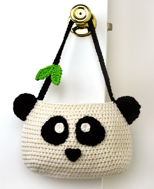 crochet panda purse
