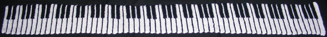 crochet piano-scarf