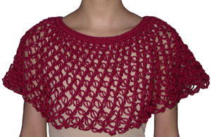 crochet knot stitch capelet