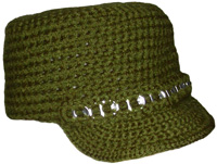 crochet hat with brim