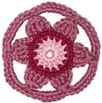 crochet flower coaster