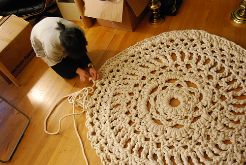 crochet doily rug