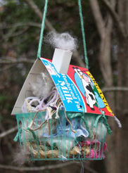 scrap yarn bird nest kit