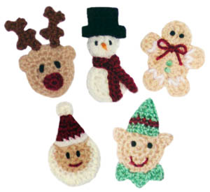 crochet christmas appliques