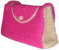 crochet felted purse