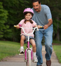 learning to ride a bike