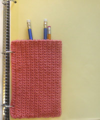 crochet binder pouch