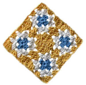 crochet granny square dishcloth
