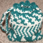 fair isle bag standing