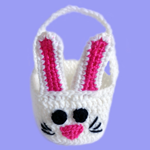 crochet bunny rabbit basket