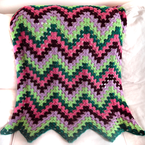crochet granny ripple blanket