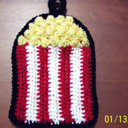 crochet popcorn potholder