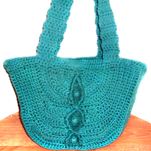 crochet cable bobble bag