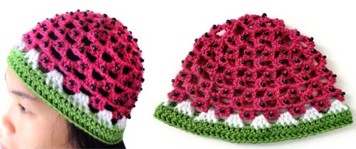 crochet watermelon hat