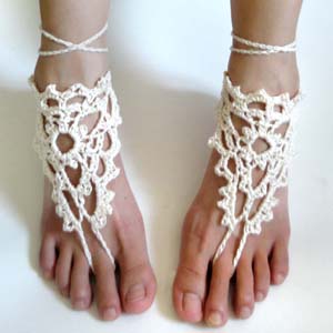 crochet barefoot sandals