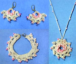 crochet twist jewelry set