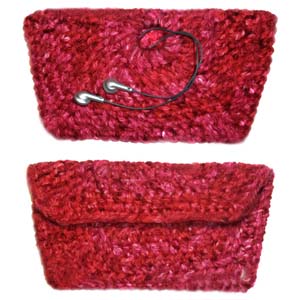 crochet peephole clutch