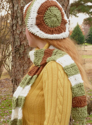 crochet hat and scarf set
