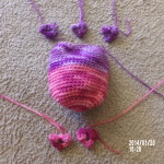 Andrea used a nice combo of variegated yarn.