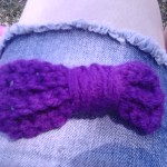 Doralee made a cute purple bow.