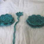 Janette crocheted more coasters and a bookmark.