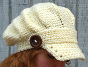 crochet arctic edge brimmed beret