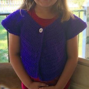 Stephanie's bolero looks great on a young girl.