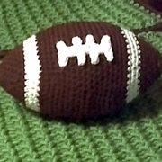 Emma's mini crochet football looks great.