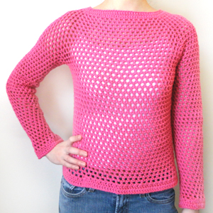 crochet classic mesh sweater