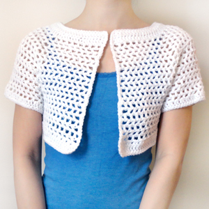 crochet mesh bolero