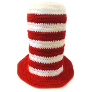 crochet striped top hat