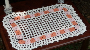 Rectangle Flower Garden Doily