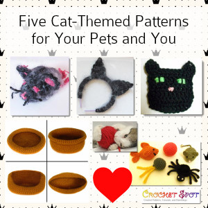 Five Cat Themed Patterns for Your Cat and You @artlikebread Caissa McClinton Crochet 5