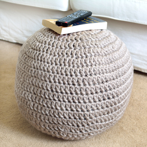 crochet pouf ottoman