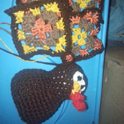 Here is Angel's Timothy the Turkey in progress.