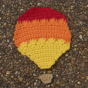 Fiery Hot Air Balloon Applique