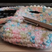 Darlene crocheted this cell phone holder.