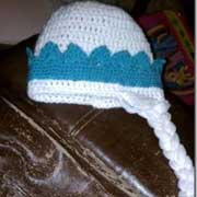 Melinda finished this Elsa inspired hat.
