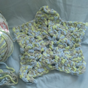 Susanne is working on another star blanket.