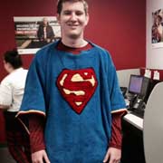 Molly crocheted this awesome superman logo.