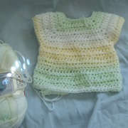 Susanne is working on another sweater dress.