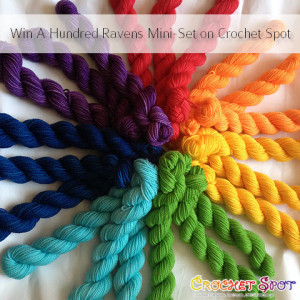 Win A Hundred Ravens Iachos Mini Set in Rainbow on @crochetspot by Caissa McClinton @artlikebread