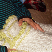 Here is another baby blanket that Sandy crocheted.