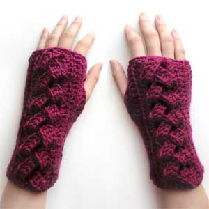 crochet braided fingerless gloves wrist warmers