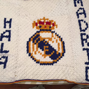 Christine crocheted this costume blanket for her uncle.